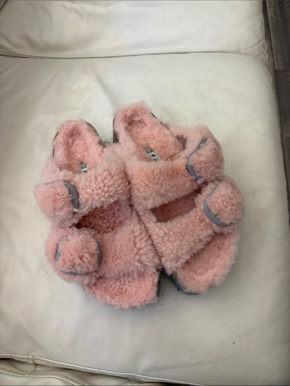 Papillio Pink Fuzzy Sandals